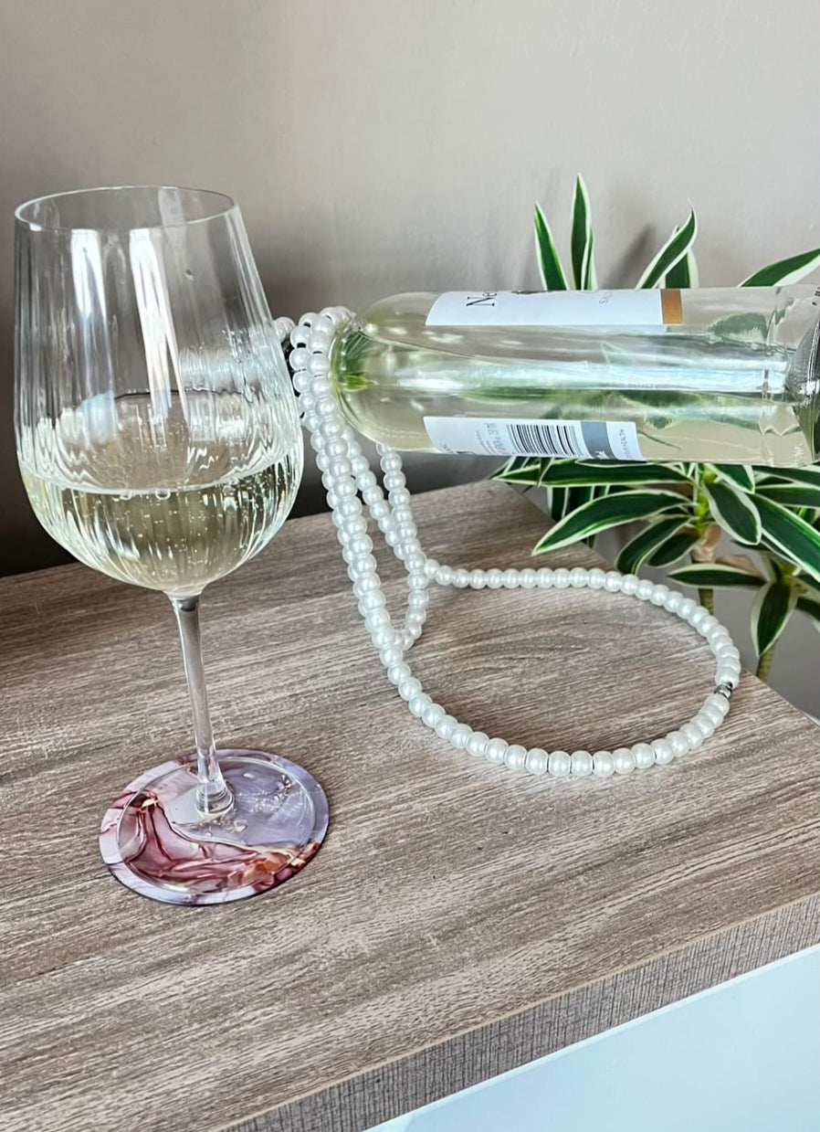 Ribbed White wine glasses