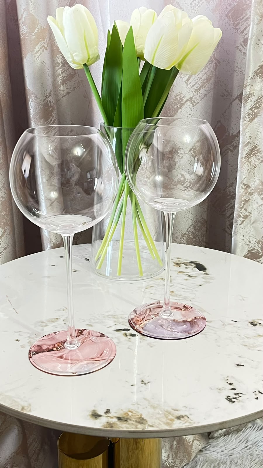 Burgundy red wine glasses